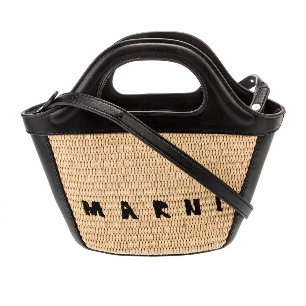 MARNI Tropicalia Micro Bag In Black Leather Bag-Authentic OS No Bag Strap - Picture 2 of 14